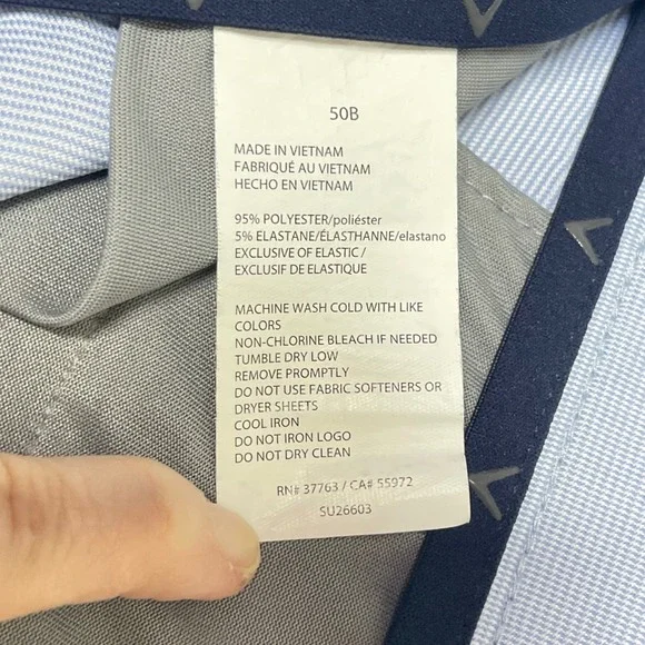 Callaway Opti-Dri Mens 50B Light Blue Micro Texture Golf Shorts Big & Tall - Picture 9 of 10